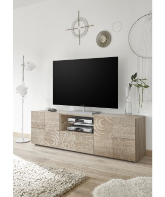 MIRO Meuble TV 2 Portes / 1 Tiroir 181x57x43 cm