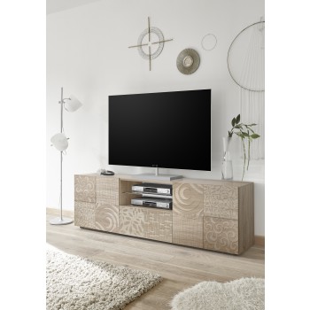 MIRO Meuble TV 2 Portes / 1 Tiroir 181x57x43 cm