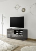 Petit Meuble TV 1 Porte 1 Tiroir MIRO Noir