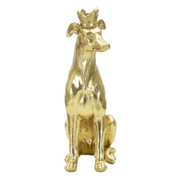 CHIEN AVEC COURONNE D'OR