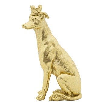 CHIEN AVEC COURONNE D'OR