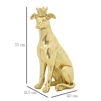 CHIEN AVEC COURONNE D'OR