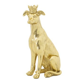 CHIEN AVEC COURONNE D'OR