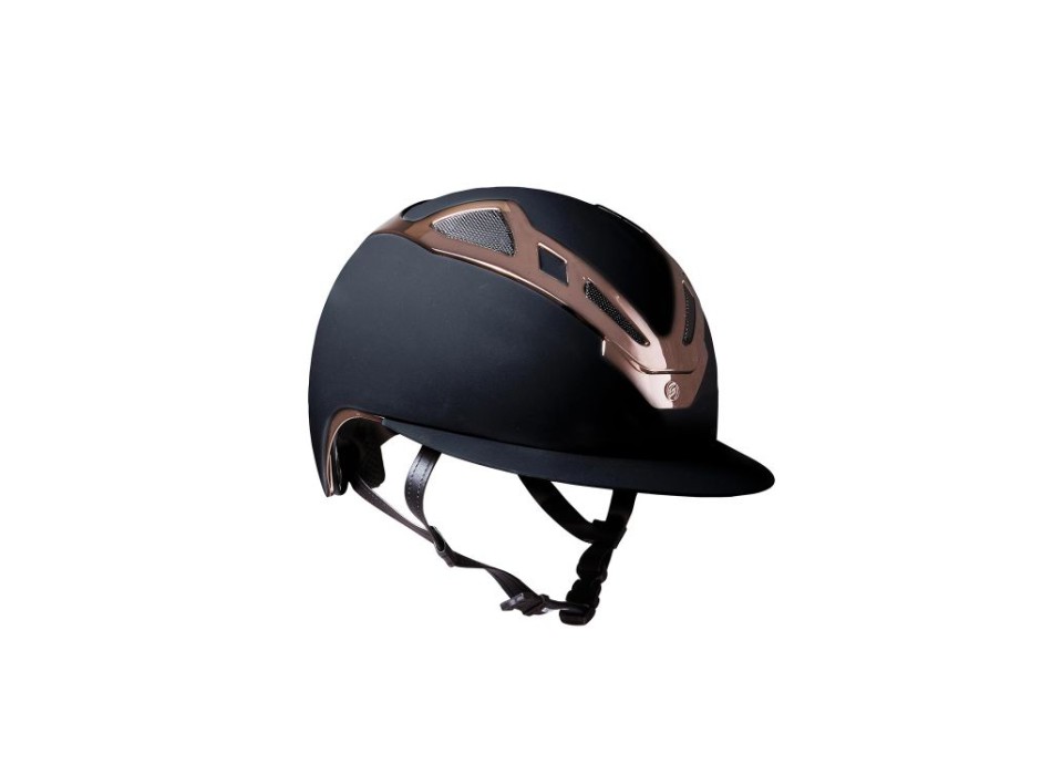 CASQUE DAME APEX CHR BLK MAT/OR ROSE