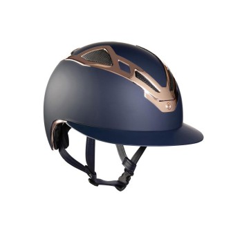 CASQUE APEX CHROME FEMME BLEU MAT/OR ROSE