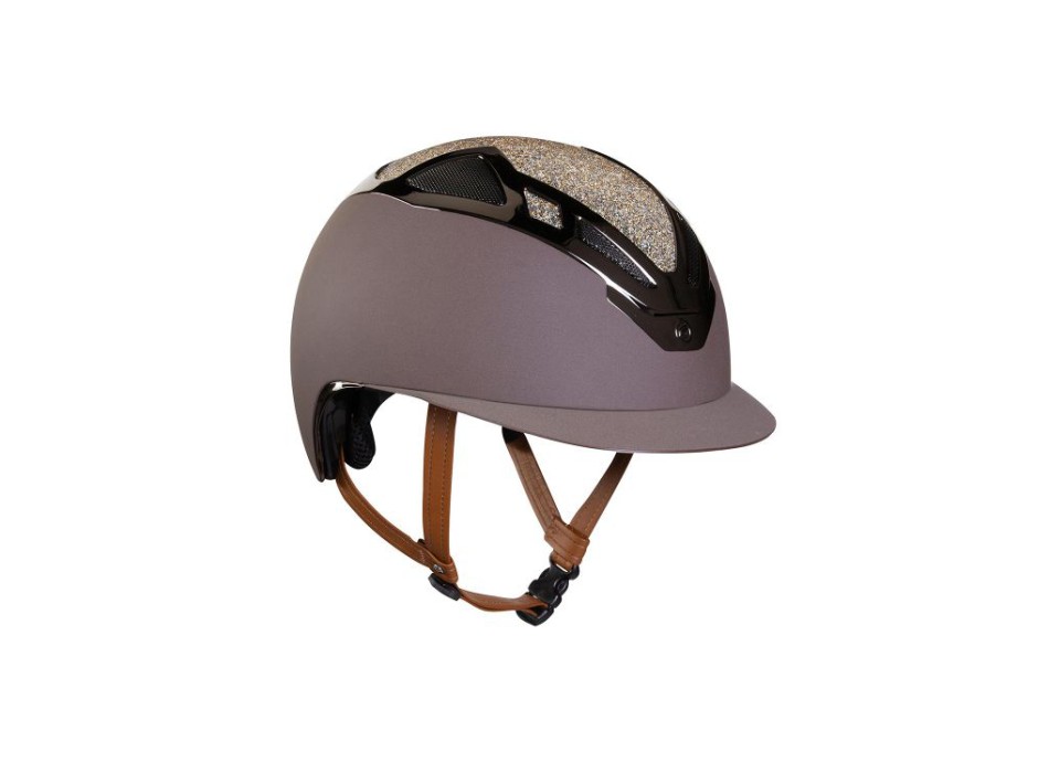 CASQUE APEX SWAROVSKI MARRON