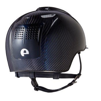 CASQUE E-LIGHT CARBONE BLEU POLI ET NOIR, VISIÈRE BLEU MÉTALLISÉ ET 3 INSERTS BLEU MÉTALLISÉ