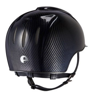 CASQUE E-LIGHT CARBONE BLEU POLI ET NOIR / VISIÈRE BLEU MÉTALLISÉ ET GRILLE EN ACIER INOXYDABLE