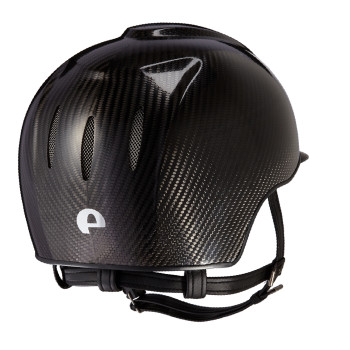 CASQUE E-LIGHT CARBON NOIR BRILLANT AVEC VISIÈRE NOIR MAT ET GRILLE EN ACIER INOXYDABLE PROMO