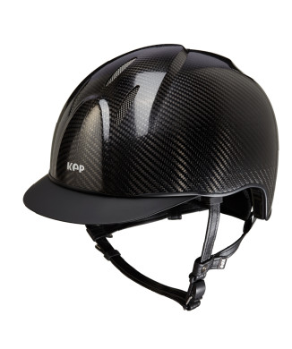 CASQUE E-LIGHT CARBON NOIR BRILLANT AVEC VISIÈRE NOIR MAT ET GRILLE EN ACIER INOXYDABLE PROMO