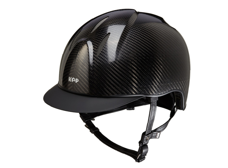 CASQUE E-LIGHT CARBON NOIR BRILLANT AVEC VISIÈRE NOIR MAT ET GRILLE EN ACIER INOXYDABLE PROMO