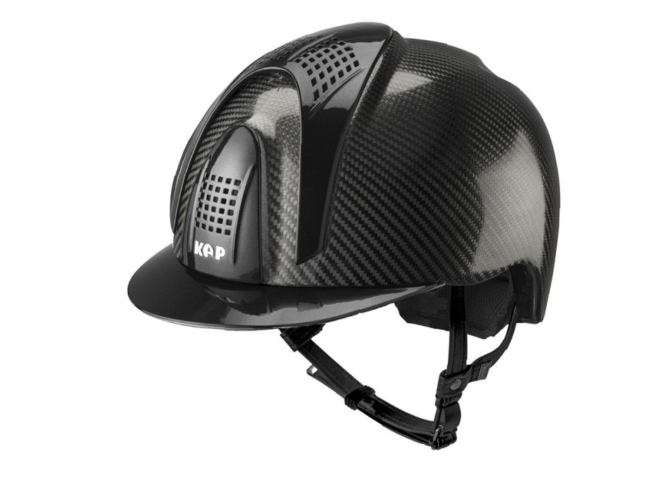 CASQUE E-LIGHT CARBON NOIR BRILLANT AVEC VISIÈRE NOIRE MÉTALLISÉE ET 3 INSERTS NOIR MÉTALLISÉ