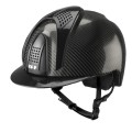 CASQUE E-LIGHT CARBON NOIR BRILLANT AVEC VISIÈRE NOIRE MÉTALLISÉE ET 3 INSERTS NOIR MÉTALLISÉ