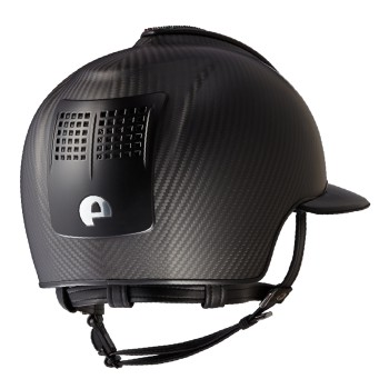 CASQUE E-LIGHT CARBONE NOIR MAT AVEC DRAPEAU SWAROVSKI ITALIE