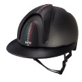 CASQUE E-LIGHT CARBONE NOIR MAT AVEC DRAPEAU SWAROVSKI ITALIE