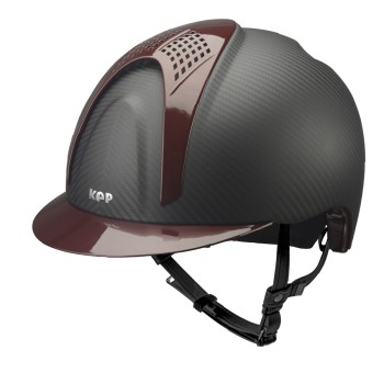 CASQUE E-LIGHT CARBON NOIR MAT AVEC VISIÈRE BOURGOGNE MÉTALLISÉE ET 2 INSERTS BOURGOGNE MÉTALLISÉS