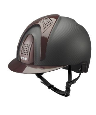 CASQUE E-LIGHT CARBON NOIR MAT AVEC VISIÈRE BOURGOGNE MÉTALLISÉE ET 3 INSERTS BOURGOGNE MÉTALLISÉS