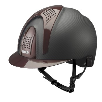 CASQUE E-LIGHT CARBON NOIR MAT AVEC VISIÈRE BOURGOGNE MÉTALLISÉE ET 3 INSERTS BOURGOGNE MÉTALLISÉS