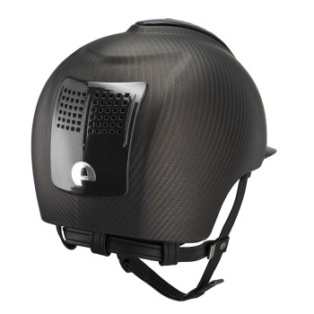 CASQUE E-LIGHT CARBON NOIR MAT AVEC VISIÈRE NOIRE MÉTALLISÉE ET 2 INSERTS NOIR MÉTALLISÉ