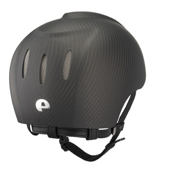 CASQUE E-LIGHT CARBONE NOIR MAT SANS VISIÈRE / GRILLE EN ACIER INOXYDABLE / SANGLE STANDARD