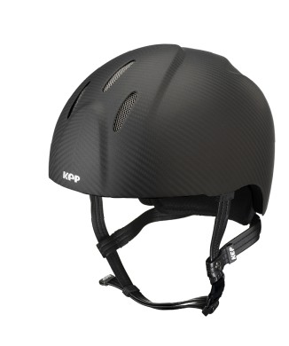 CASQUE E-LIGHT CARBONE NOIR MAT SANS VISIÈRE / GRILLE EN ACIER INOXYDABLE / SANGLE STANDARD