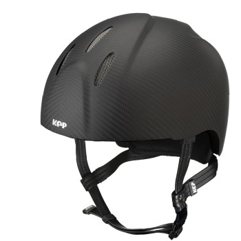 CASQUE E-LIGHT CARBONE NOIR MAT SANS VISIÈRE / GRILLE EN ACIER INOXYDABLE / SANGLE STANDARD