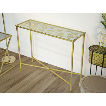 CONSOLE PAPILLONS VERRE