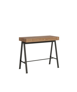 Banc Console structure Anthracite - Console extensible 90x40/190 cm Petit Banc en Sapin Teint structure Anthracite