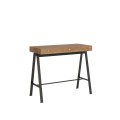 Console extensible 90x40/190 cm Petit bureau avec structure Anthracite