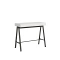 Console extensible 90x40/196 cm Petit bureau avec structure Anthracite