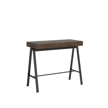 Banc Console Structure Anthracite - Console Extensible 90x40/196 cm Petit Banc Premium Chêne Nature Structure Anthracite