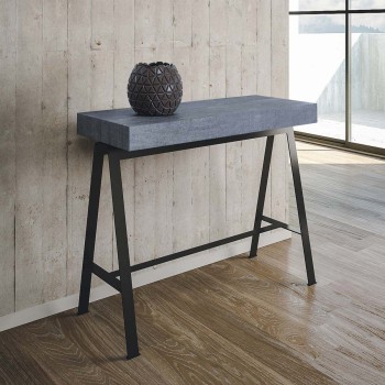 Banc Console Structure Anthracite - Console Extensible 90x40/196 cm Petit Banc Premium Chêne Nature Structure Anthracite