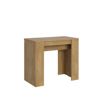 Basic Console - Console extensible 90x48/204 cm Basic Small Frêne Blanc