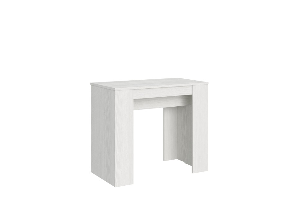 Basic Console - Console extensible 90x48/204 cm Basic Small Frêne Blanc