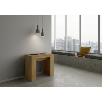 Basic Console - Console extensible 90x48/308 cm Basic Frêne Blanc