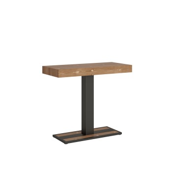 Console Capital avec structure Anthracite - Console extensible 90x40/196 cm Capital Small Premium Oak Natura avec structure Anthracite