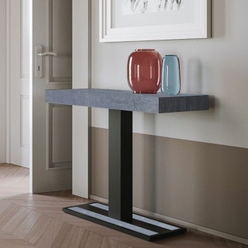 Console Capital structure Anthracite - Console extensible 90x40/300 cm Capital Premium Chêne Natura structure Anthracite