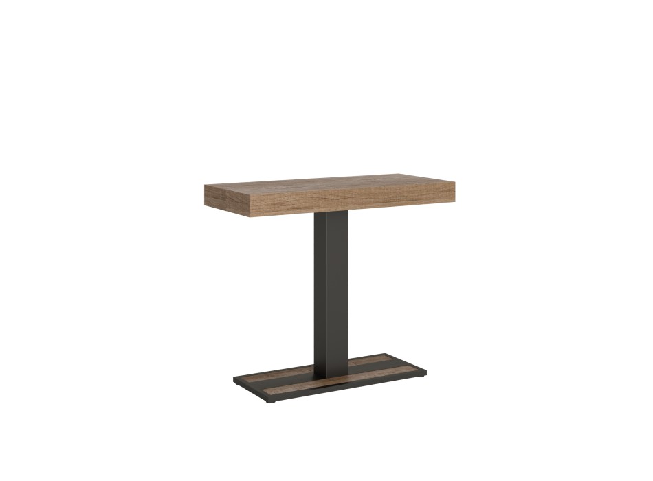 Console Capital structure Anthracite - Console extensible 90x40/300 cm Capital Premium Chêne Natura structure Anthracite