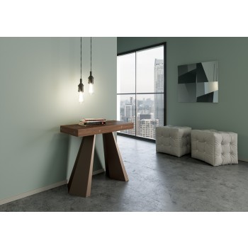 Console Diamante avec structure Ours - Console extensible 90x40/190 cm Diamante Petit Sapin Teinté avec structure Ours