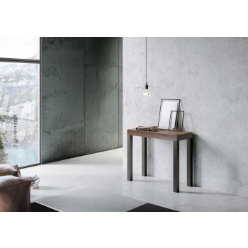 Console Everyday structure Anthracite - Console extensible 90x40/196 cm Everyday Small Frêne Blanc structure Anthracite