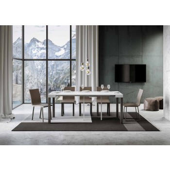 Console Everyday structure Anthracite - Console extensible 90x40/196 cm Everyday Small Frêne Blanc structure Anthracite