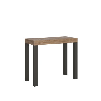 Console Everyday structure Anthracite - Console extensible 90x40/196 cm Everyday Small Frêne Blanc structure Anthracite