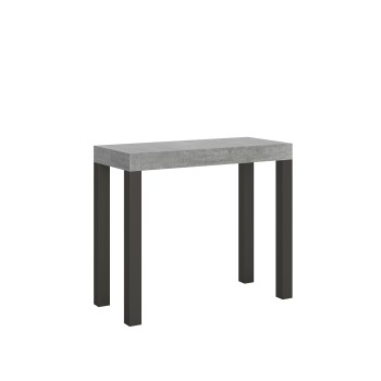 Console Everyday structure Anthracite - Console extensible 90x40/196 cm Everyday Small Frêne Blanc structure Anthracite