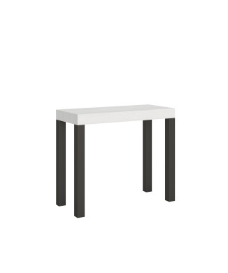 Console Everyday structure Anthracite - Console extensible 90x40/196 cm Everyday Small Frêne Blanc structure Anthracite