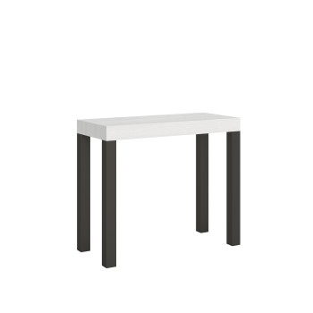 Console Everyday structure Anthracite - Console extensible 90x40/196 cm Everyday Small Frêne Blanc structure Anthracite