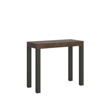 Console Everyday structure Anthracite - Console extensible 90x40/300 cm Everyday Frêne Blanc structure Anthracite