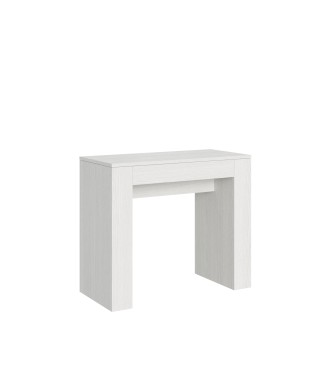 Console Modem - Console Extensible 90x42/302 cm Modem Frêne Blanc