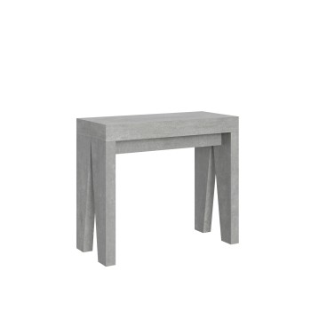 Console Naxy - Console Extensible 90x40/196 cm Naxy Petit Frêne Blanc