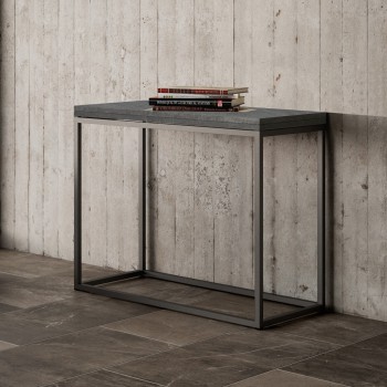 Console Nordica Libra Structure Anthracite - Console ouvrante 90x45/90 cm Nordica Libra Quercia Natura Structure Anthracite