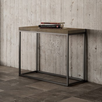 Console Nordica Libra Structure Anthracite - Console ouvrante 90x45/90 cm Nordica Libra Quercia Natura Structure Anthracite